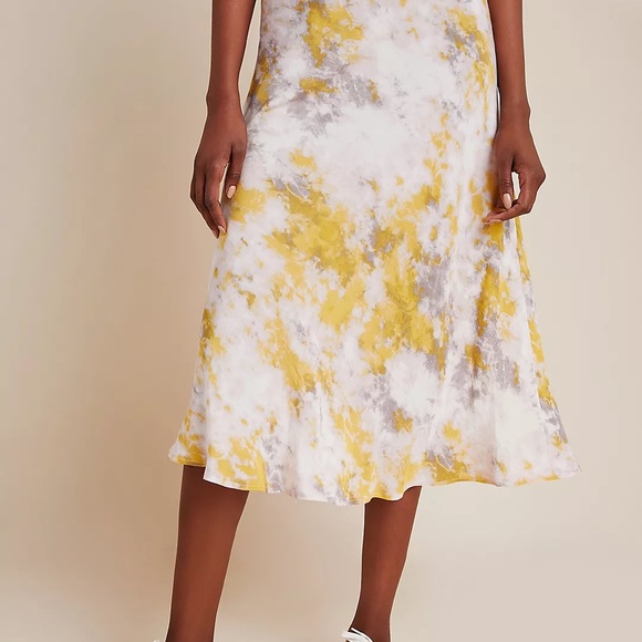 ASTR by Anthropology The Label Nava Tie Dye Pull On Midi Skirt Flowy Boho Size S - Picture 9 of 9